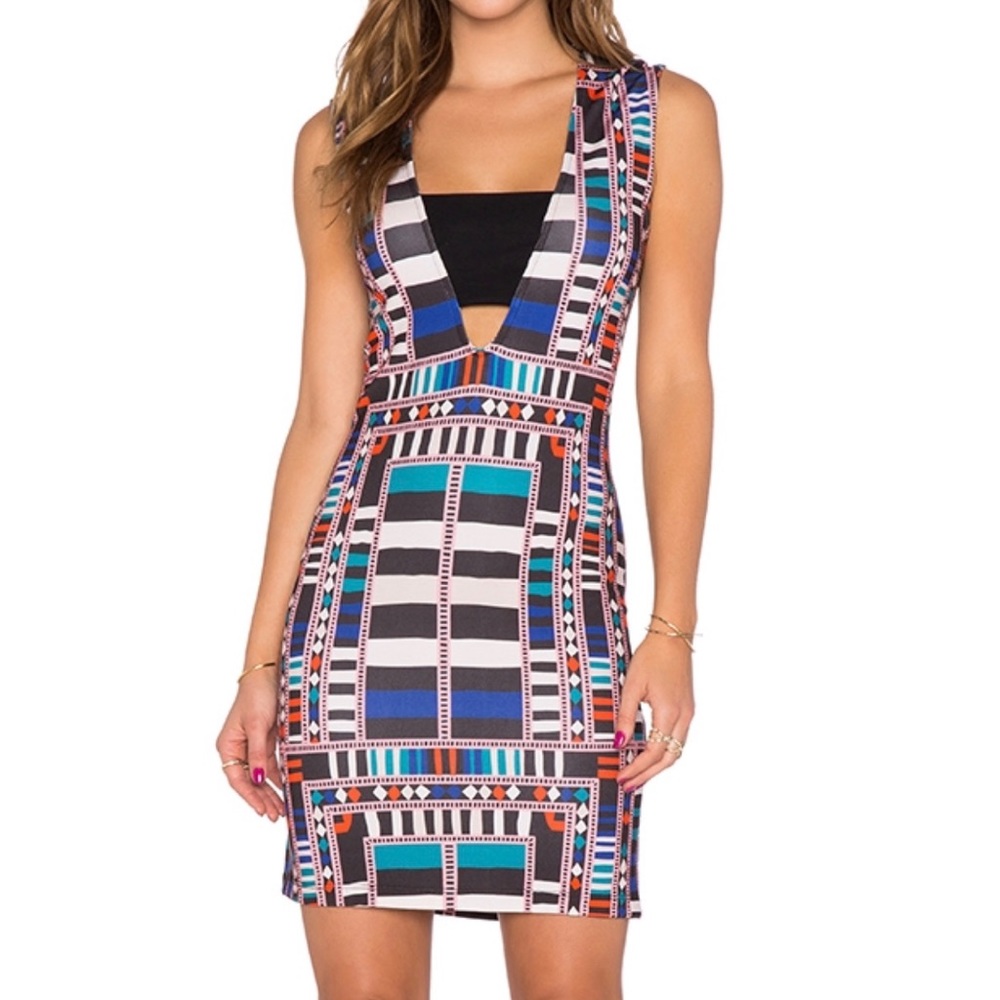 Mara Hoffman Bandeau Dress Shift Geometric Print